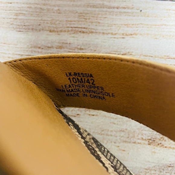 Lucky Brand Ressia Size 10M Women Leather Ankle Strap Heel Sandals - Picture 10 of 11